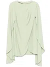 Elie Saab Cape Blouse In Green