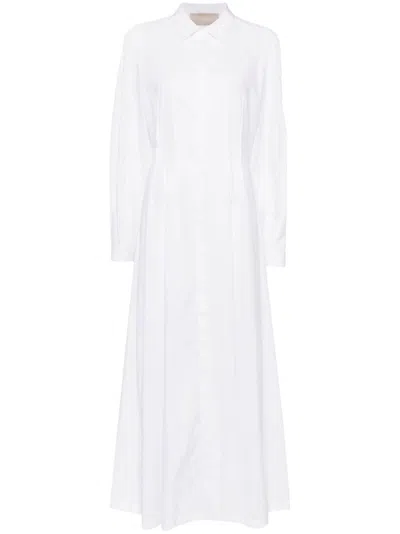 Elie Saab Classic Collar Dresses In White