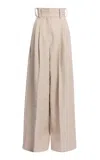 Elie Saab Cotton Canvas Pants In Neutral