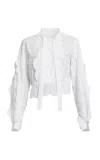 Elie Saab Cotton Embroidered Blouse