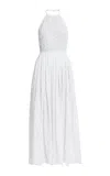 Elie Saab Cotton Embroidered Midi Dress