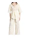 Elie Saab Embroidered Cotton Shirt In White