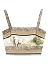 Elie Saab Printed Cotton Crop Top Foulard38 Printed Cotton