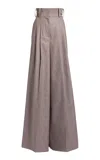 Elie Saab Cotton Twill Pants In Brown