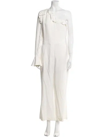 Pre-owned Elie Saab Cowl Neck Jumpsuit In Neutral
