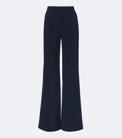 Elie Saab Crêpe Wide-leg Pants In Blue