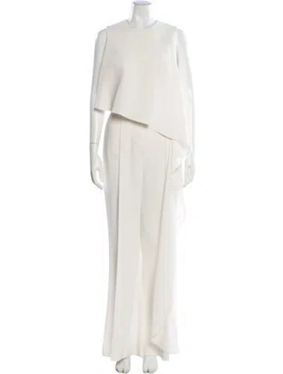 Pre-owned Elie Saab Crew Neck Jumpsuit In Neutral