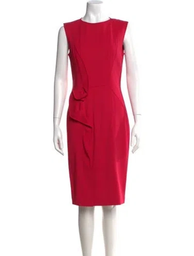Pre-owned Elie Saab Crew Neck Knee-length Dress W/ Tags In Pink