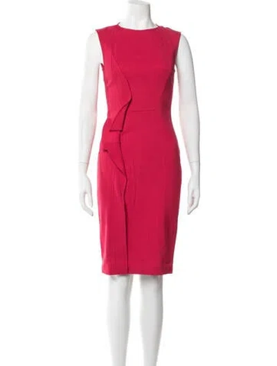 Pre-owned Elie Saab Crew Neck Knee-length Dress W/ Tags In Red