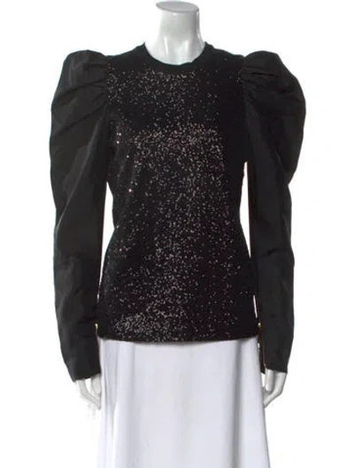 Pre-owned Elie Saab Crew Neck Long Sleeve Sweatshirt W/ Tags In Black