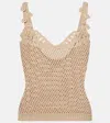Elie Saab Floral Embroidered Mesh Top
