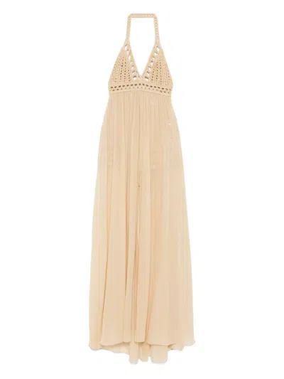 Elie Saab Crochet Maxi Dress