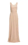 Elie Saab Crocheted Lurex Maxi Dress In Gold