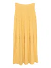 Elie Saab Crystal-embellished Knit Skirt In Orange