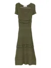 Elie Saab Cut-out Midi Dress In Green