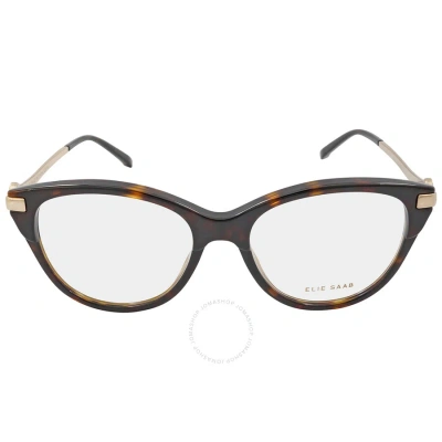 Elie Saab Demo Cat Eye Ladies Eyeglasses Es 056 086 52 In N/a