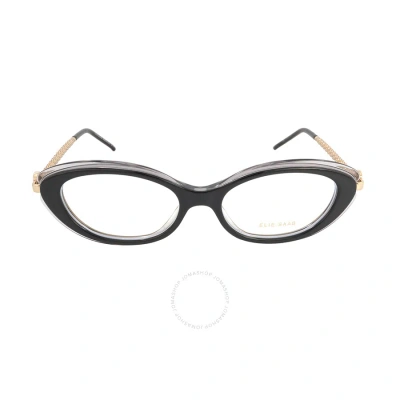 Elie Saab Demo Oval Ladies Eyeglasses Es 049 0ft3 52 In Gold / Grey