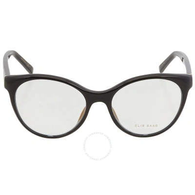 Elie Saab Demo Round Ladies Eyeglasses Es 076 807 51 In Black