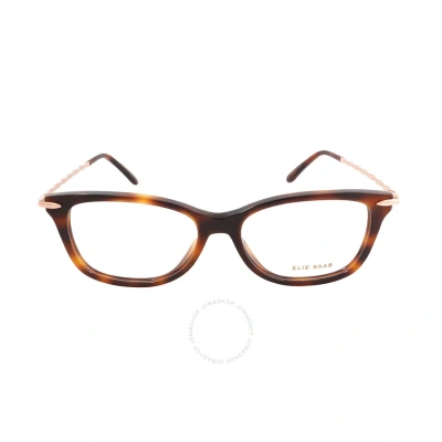 Elie Saab Demo Square Ladies Eyeglasses Es 022 0086 52 In Dark