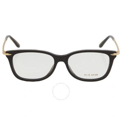 Elie Saab Demo Square Ladies Eyeglasses Es 022 807 52 In Black