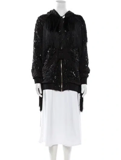 Pre-owned Elie Saab Denim Jacket In Black