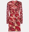 Elie Saab Embroidered Tulle Dress Dresses Red In Red