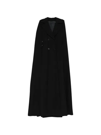 Elie Saab Double-breasted Riding Cape In Black