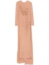 Elie Saab Draped-detail Gown In Neutrals