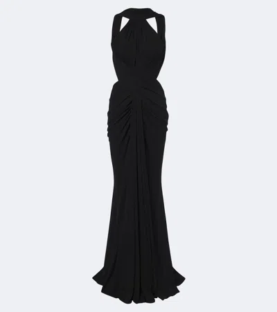 Elie Saab Draped Gown In Black