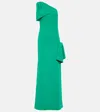 Elie Saab Draped One-shoulder Gown In Green