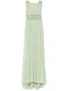 ELIE SAAB DRAPED SILK DRESS