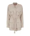 Elie Saab Drawstring-waist Jacket In Nude