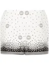 Elie Saab Dynamic Printed Shorts With Contrasting Hem In White