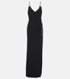 Elie Saab Embellished Bow-detail Cady Gown In Black