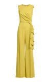 Elie Saab Embellished Cady Jumpsuit In Yellow
