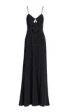 Elie Saab Embellished Cut Out Cady Long Dress