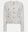 Elie Saab Embellished Tweed Jacket In White