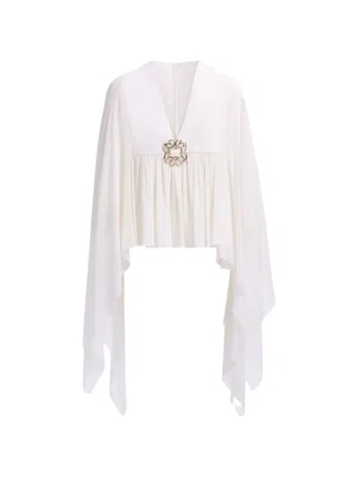 Elie Saab Embellished-detail Blouse In White