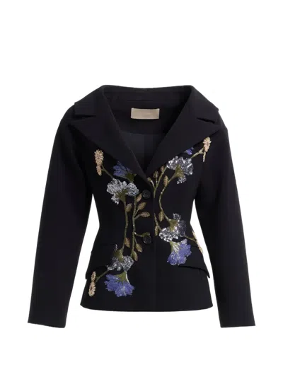 Elie Saab Embellished-details Fitted Jacket In Black