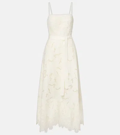 Elie Saab Besticktes Maxikleid In Weiss