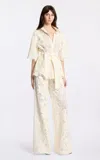 Elie Saab Embroidered Cotton Shirt In White