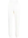Elie Saab Embroidered-design Cotton Blend Track Pants In White
