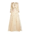 ELIE SAAB EMBROIDERED FLORAL TULLE GOWN