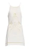Elie Saab Embroidered Knit Midi Dress