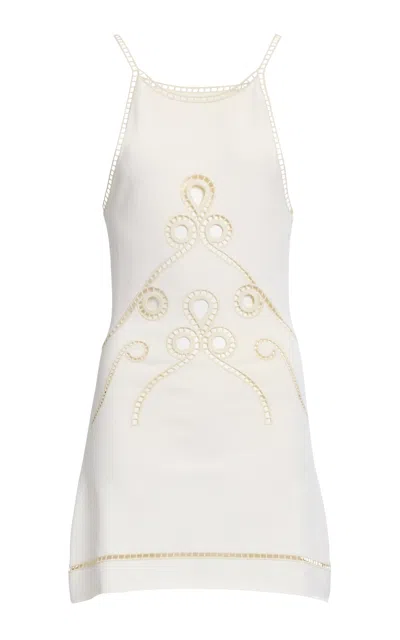 Elie Saab Embroidered Knit Midi Dress