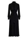 Elie Saab Embroidered Maxi Dress In Black