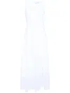 Elie Saab Embroidered Pleated Dress In White