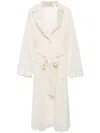 Elie Saab Embroidered Tulle Coat In Neutrals