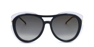 Elie Saab Es 035/g/s Ft3 Women's Sunglasses Grey Size 56