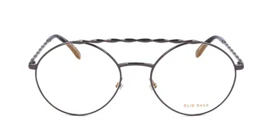 Elie Saab Es 052 Kj1 Women's Glasses Silver Size 55 - Free Lenses - Blue Light Block Available In Dark Ruthenium